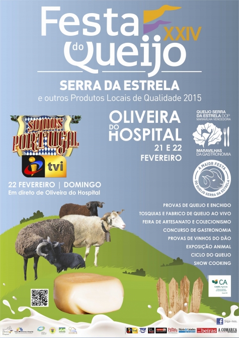 Maior Festa do Queijo Serra da Estrela de Portugal realiza-se em Oliveira do Hospital dias 21 e 22 de fevereiro