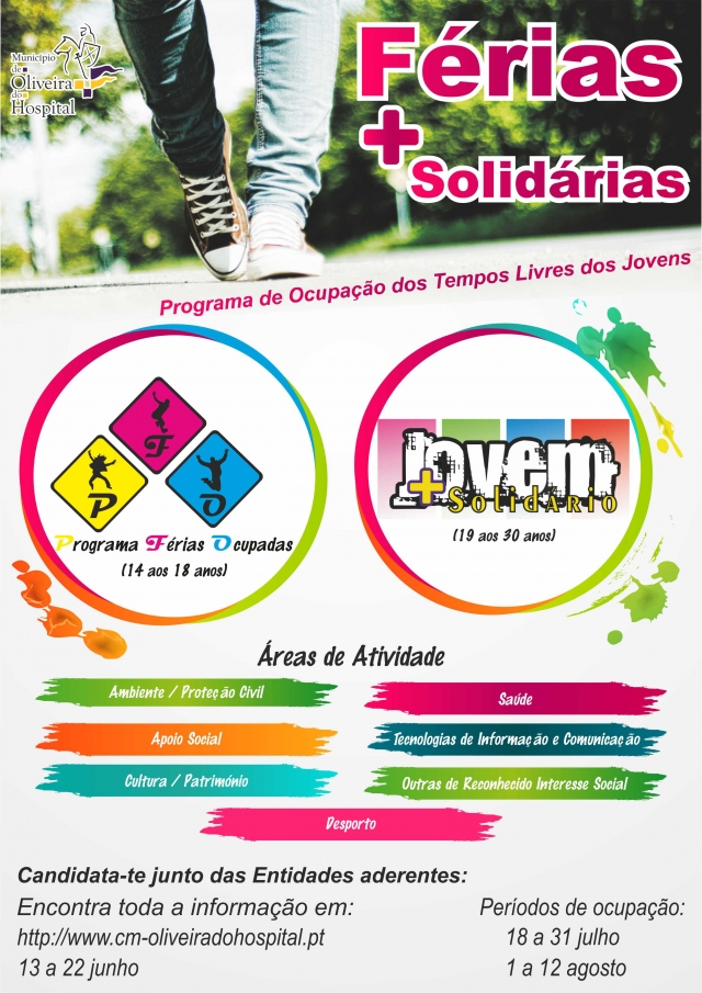 Município de Oliveira do Hospital lança programa “Férias + Solidárias” para ocupação dos tempos livres dos jovens