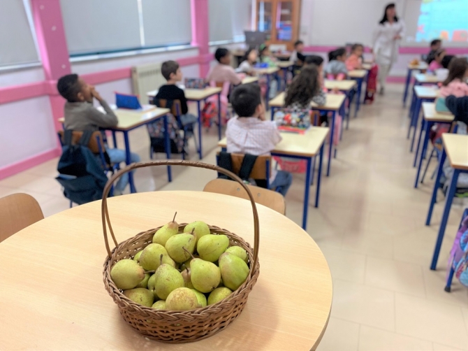 Distribuição de fruta nas escolas promove alimentação saudável