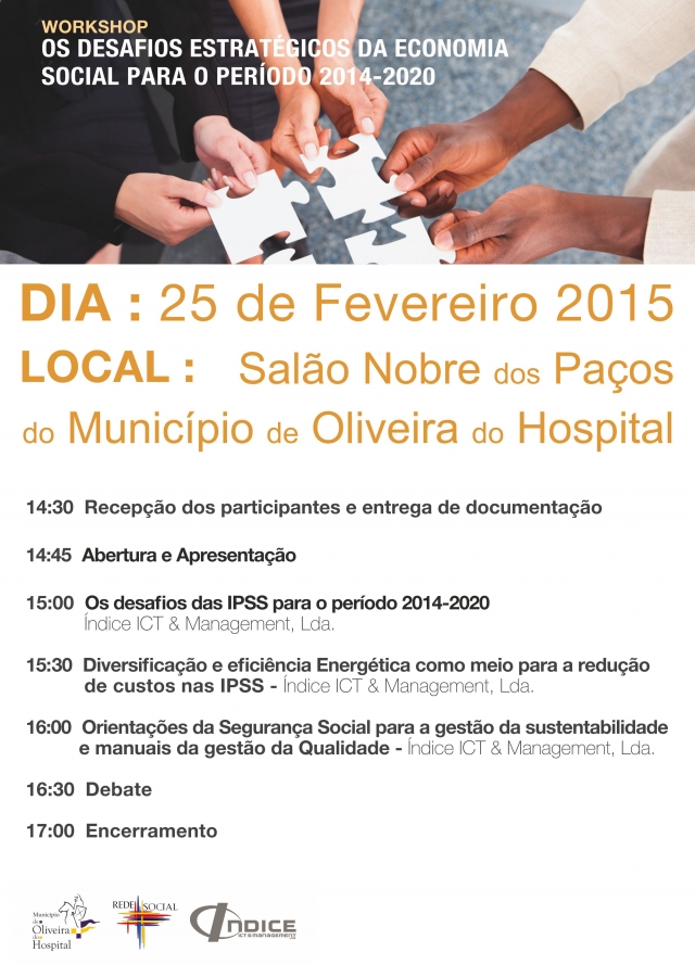 Município de Oliveira do Hospital promove workshop dirigido à Economia Social
