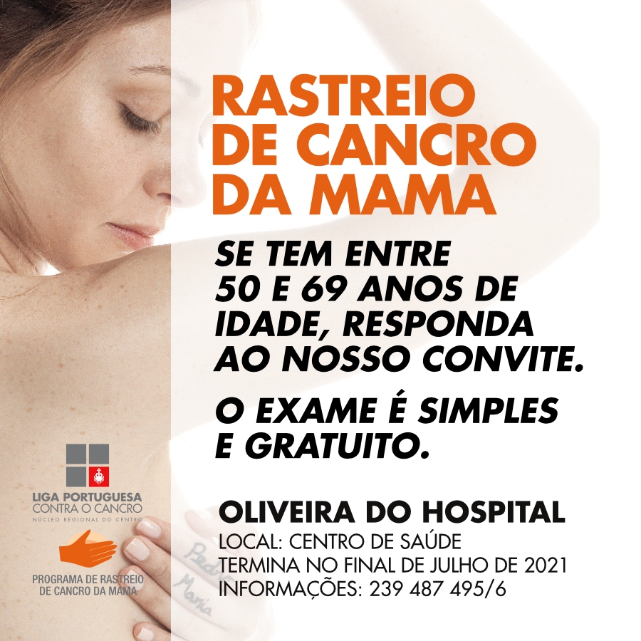 Rastreio de Cancro da Mama em Oliveira do Hospital a decorrer até final de julho